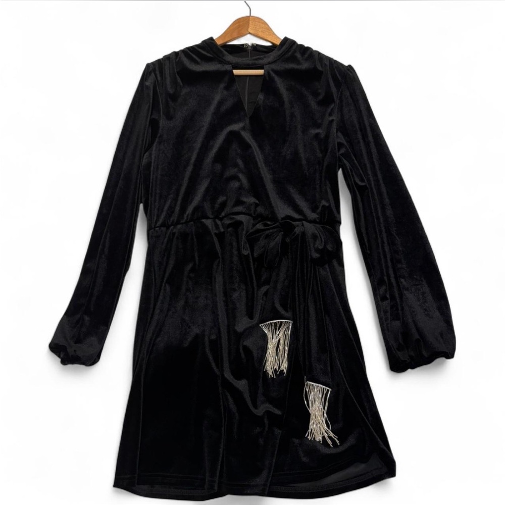Rachel Parcell Black Velvet Dress